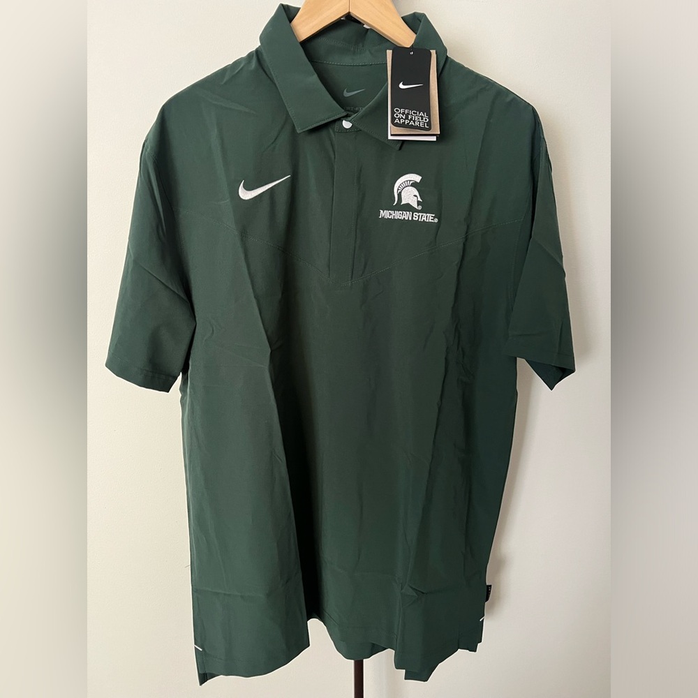 ($85) Nike Michigan State MSU Spartans On Field Football Polo Mens XL DN5626-397